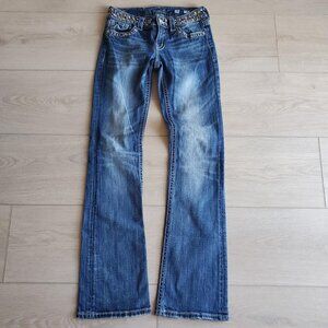 Miss Me JP42885 Size 28" Bootcut Jeans Embellished Y2k Grunge